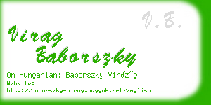 virag baborszky business card